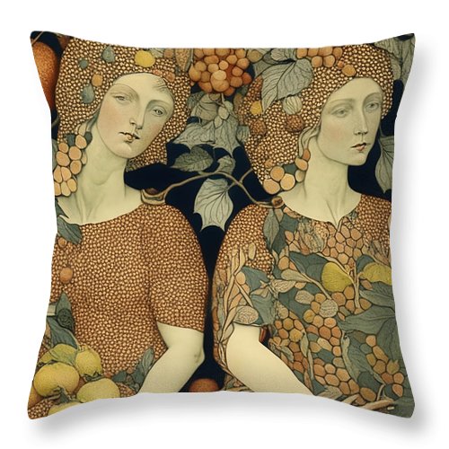 Twins in Harmony - Throw Pillow