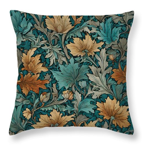 Blue Autumn Hue - Throw Pillow