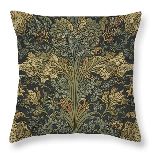 Gold foliage  - Throw Pillow