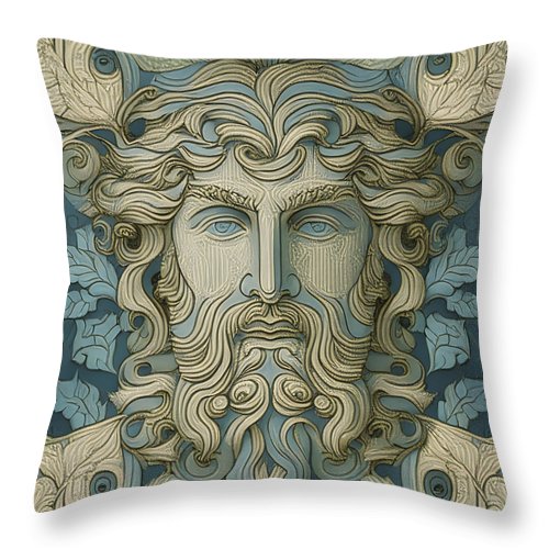 Poseidon Blue  - Throw Pillow